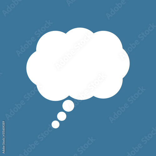 Thinking cloud icon vector. Think bubble isolated.