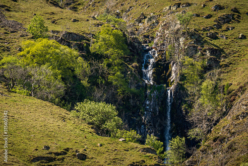 Cautley Spout Waterfall in the Howgill Fells near Low Haygarth, Yorkshire Dales National Park, Cumbria, England, UK photo