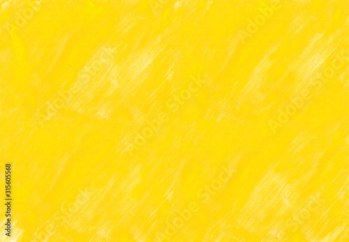 黄色の水彩絵の具塗った色斑テクスチャ 
