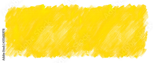 黄色の水彩絵の具塗った色斑テクスチャ 