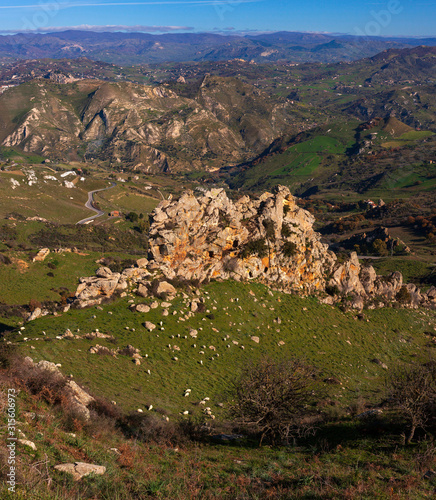 View of the typical Sicilian countryside photo