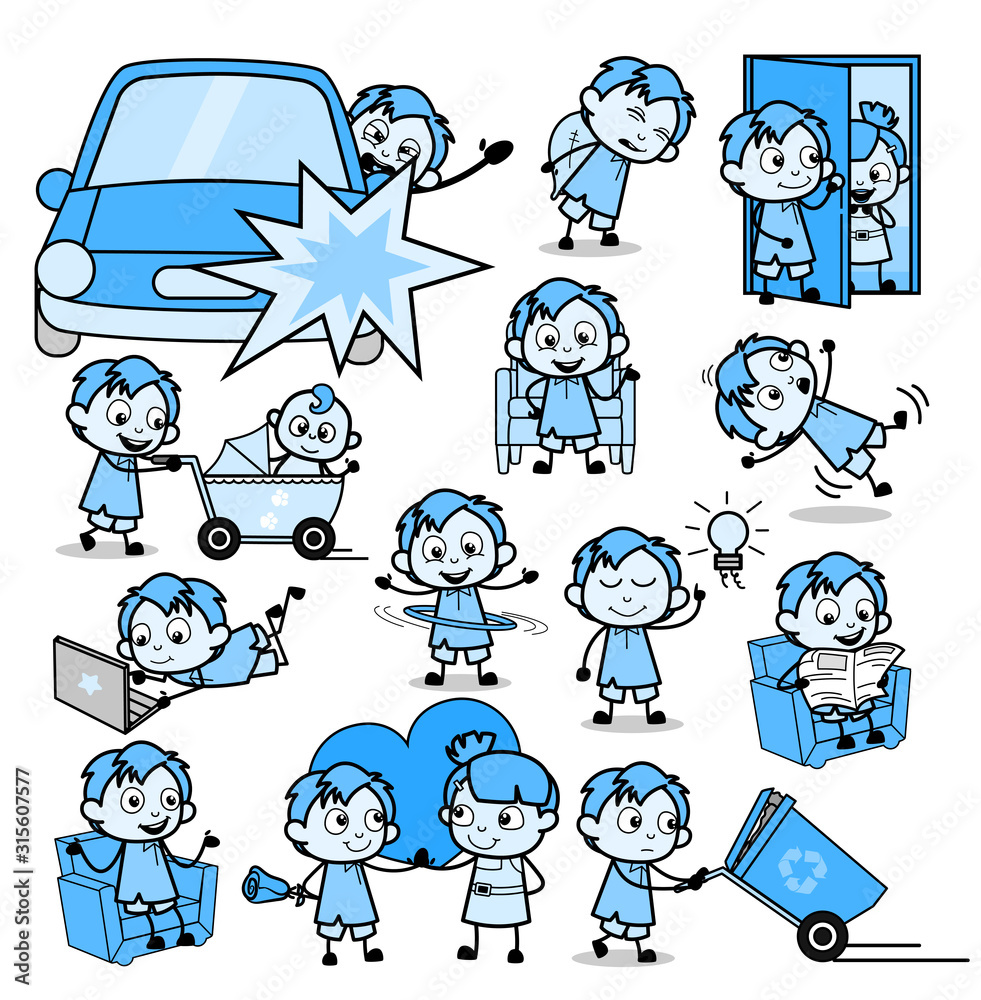 Collection of Office Guy - Set of Concepts Vector illustrations Collection of Office Guy - Set of Concepts Vector illustrations