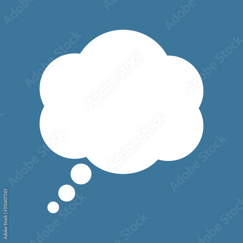 Thinking cloud icon vector. Think bubble isolated.