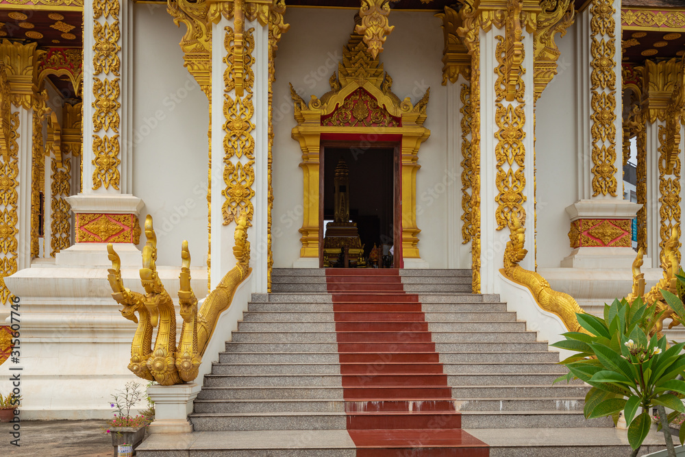 Wat si Muang Buddhist monastery in Vientiane, Laos.