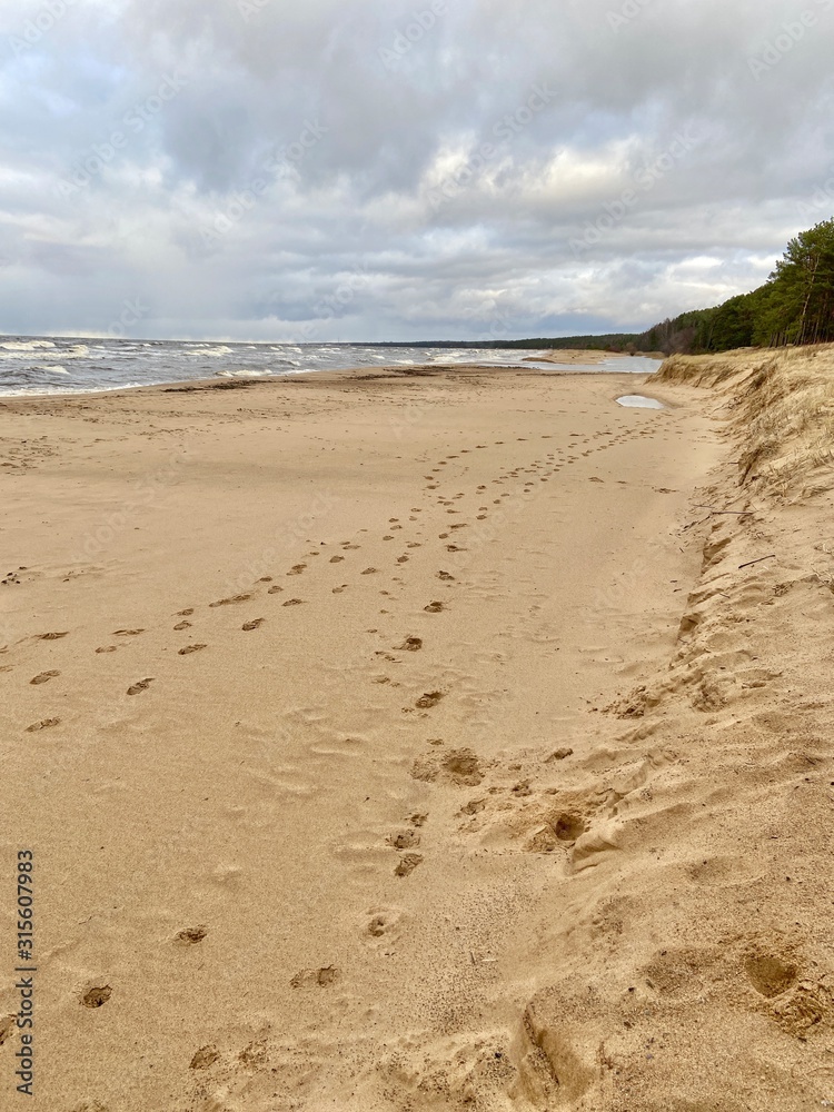 Baltic Sea autumn coast sea beach Saulkrasti Latvia Baltic Sea autumn coast sea beach Saulkrasti Latvia