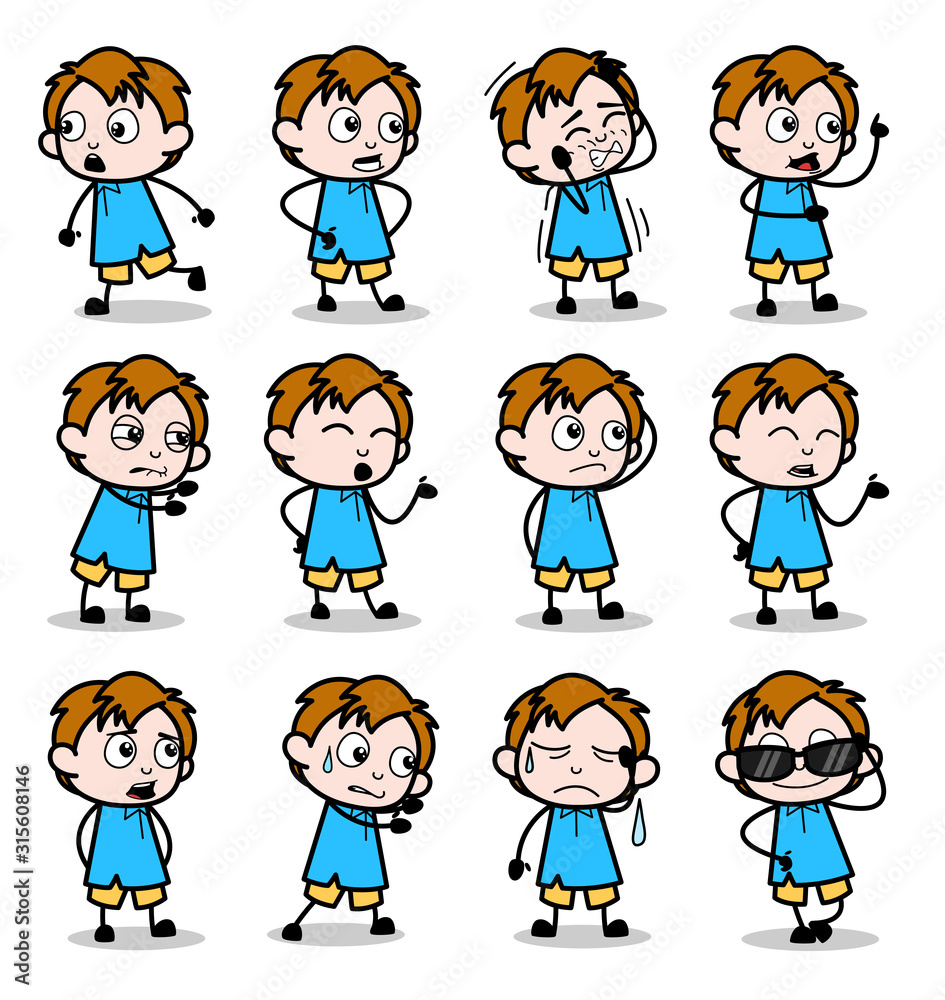 Dwarf Cartoon Office Guy - Set of Concepts Vector illustrations Dwarf Cartoon Office Guy - Set of Concepts Vector illustrations