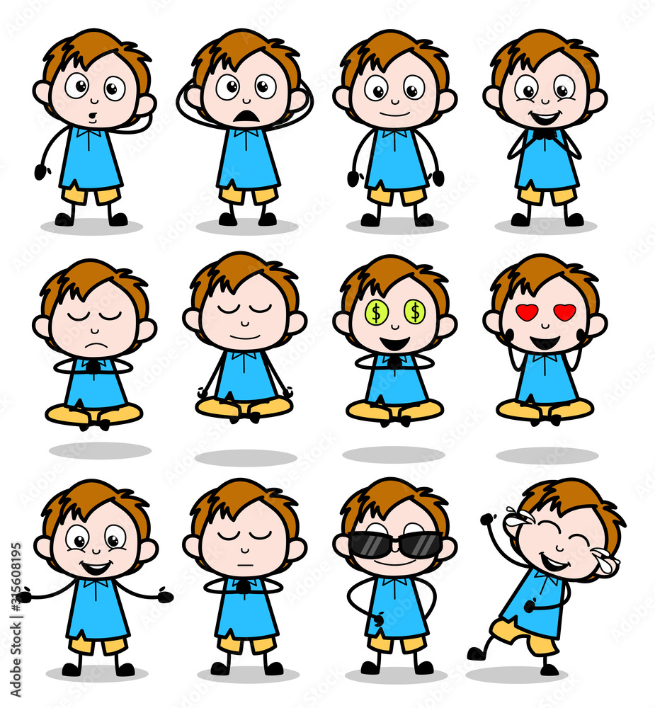Lovely Comic Office Guy - Set of Concepts Vector illustrations Lovely Comic Office Guy - Set of Concepts Vector illustrations