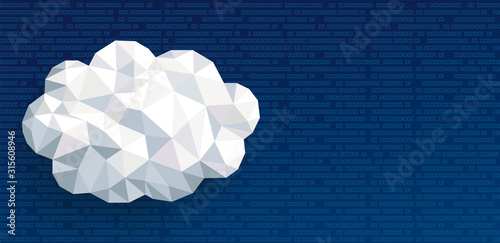Data Abstract Lowpoly Cloud Header