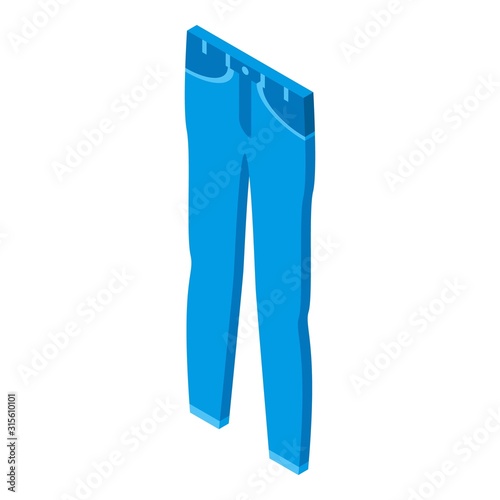 Boy jeans icon. Isometric of boy jeans vector icon for web design isolated on white background