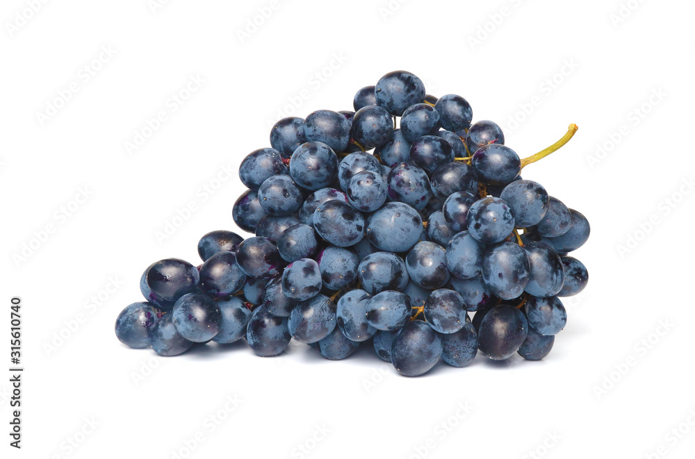 Grapes branch isolated on white background Grapes branch isolated on white background