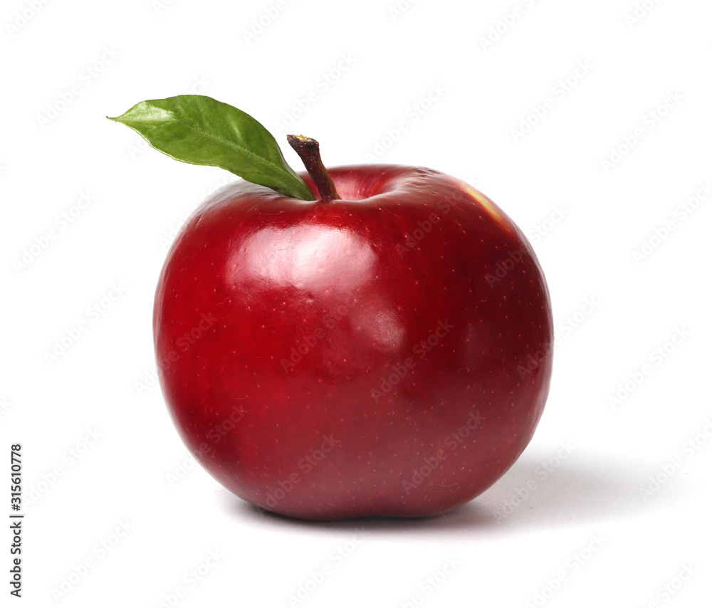 Fresh red ripe apple isolated on white background. Fresh red ripe apple isolated on white background.