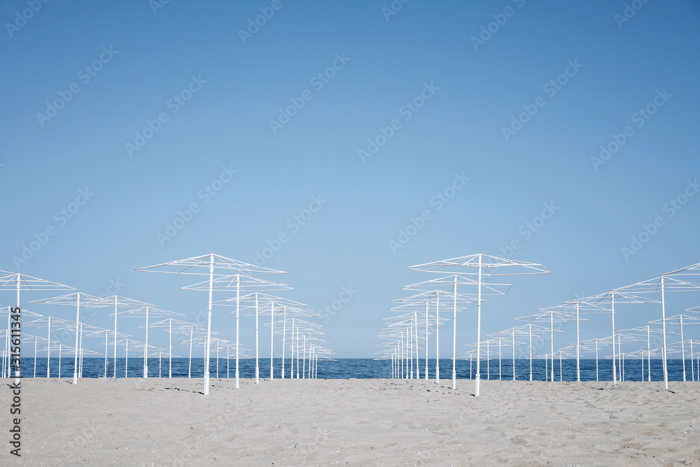 Umbrellas on the beach Umbrellas on the beach