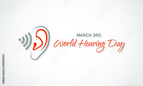 Vector illustration on the theme of World Hearing day on March 3rd.
