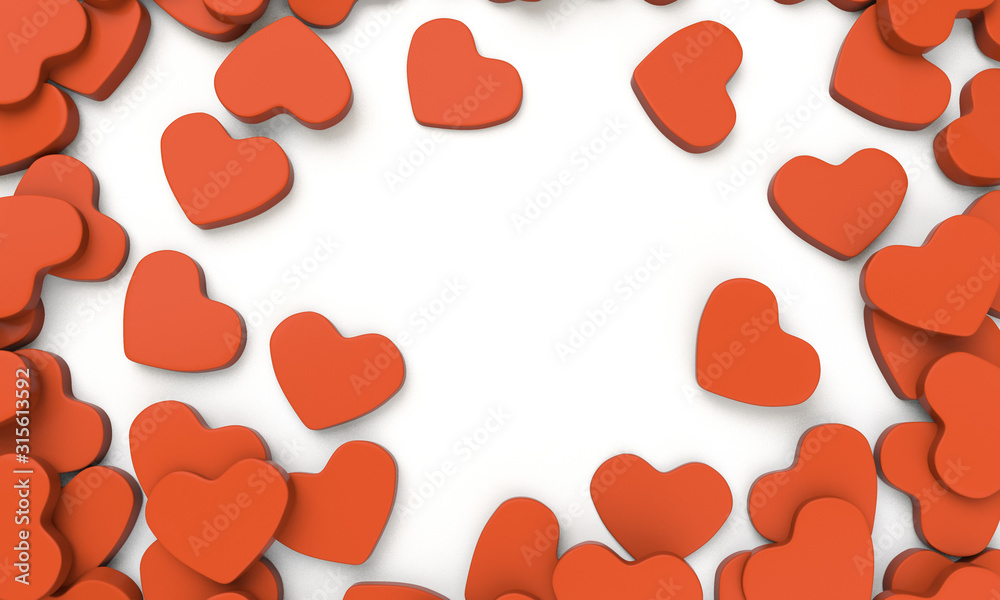 red 3D heart piece on background graphic with note red 3D heart piece on background graphic with note