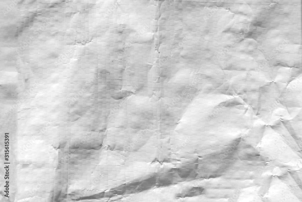 White plastic polythene textured backgrouns, copy space White plastic polythene textured backgrouns, copy space