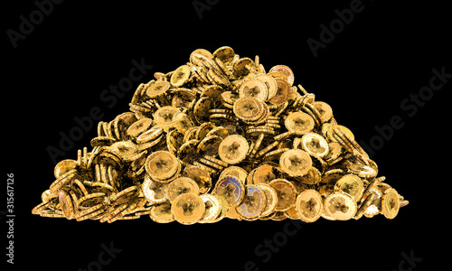 huge pile of golden coins