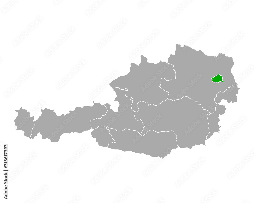 Fototapeta premium Karte von Wien in österreich