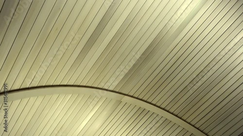 Wooden texture of the roof moves