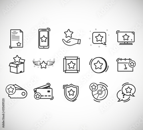 Loyalty line icons.