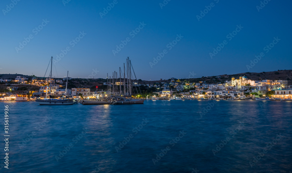 The port of Lipsoi island Greece