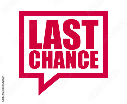 red vector banner last chance