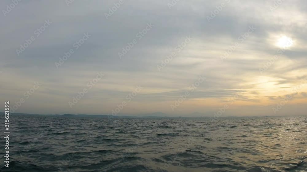 Point of view shot, sailing in the sea on a speed boat, india. Boat ride at a beach in Kerala on a lovely evening. Point of view shot, sailing in the sea on a speed boat, india. Boat ride at a beach in Kerala on a lovely evening.
