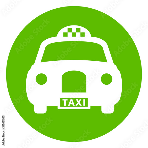 Old style taxi vector icon