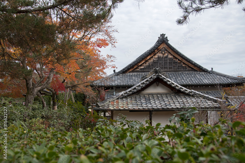 Antique Japanese building in Tenryu-ji temple Kyoto