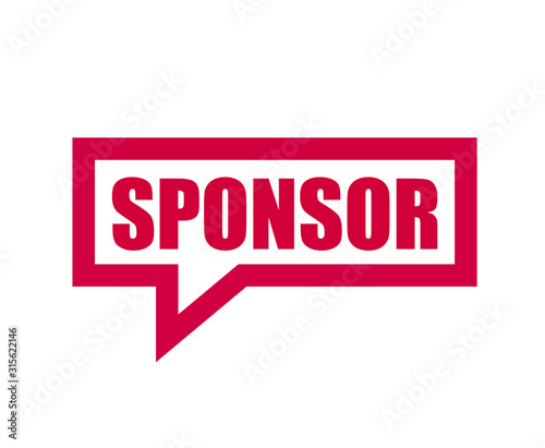 red vector banner sponsor