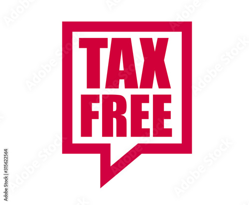 red vector banner tax free