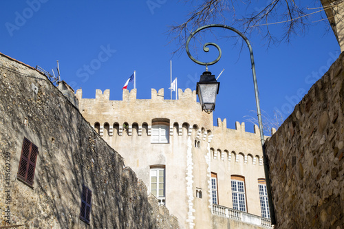 The Grimaldi castle in the medieval village of Haut de Cagnes on the french riviera.