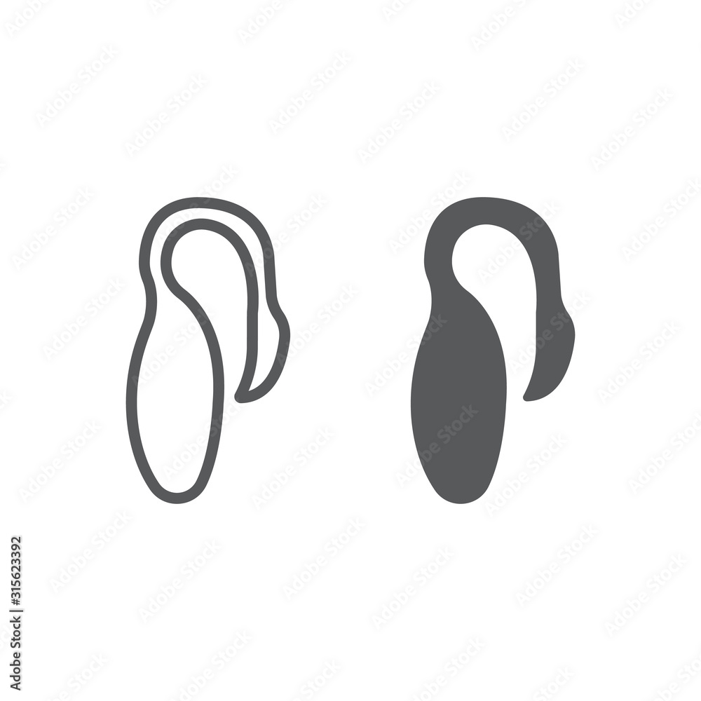 Flamingo wireless vibrator line and glyph icon, sex toy and adult, clitoris vibrator sign, vector graphics, a linear pattern on a white background, eps 10. Flamingo wireless vibrator line and glyph icon, sex toy and adult, clitoris vibrator sign, vector graphics, a linear pattern on a white background, eps 10.