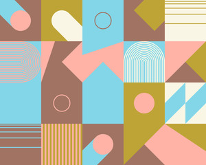 Deken met foto Jaren 50 patronen Mid-Century Abstract Vector Pattern Design  © Normform