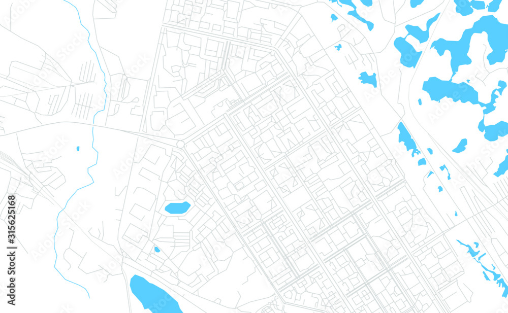 Norilsk, Russia bright vector map