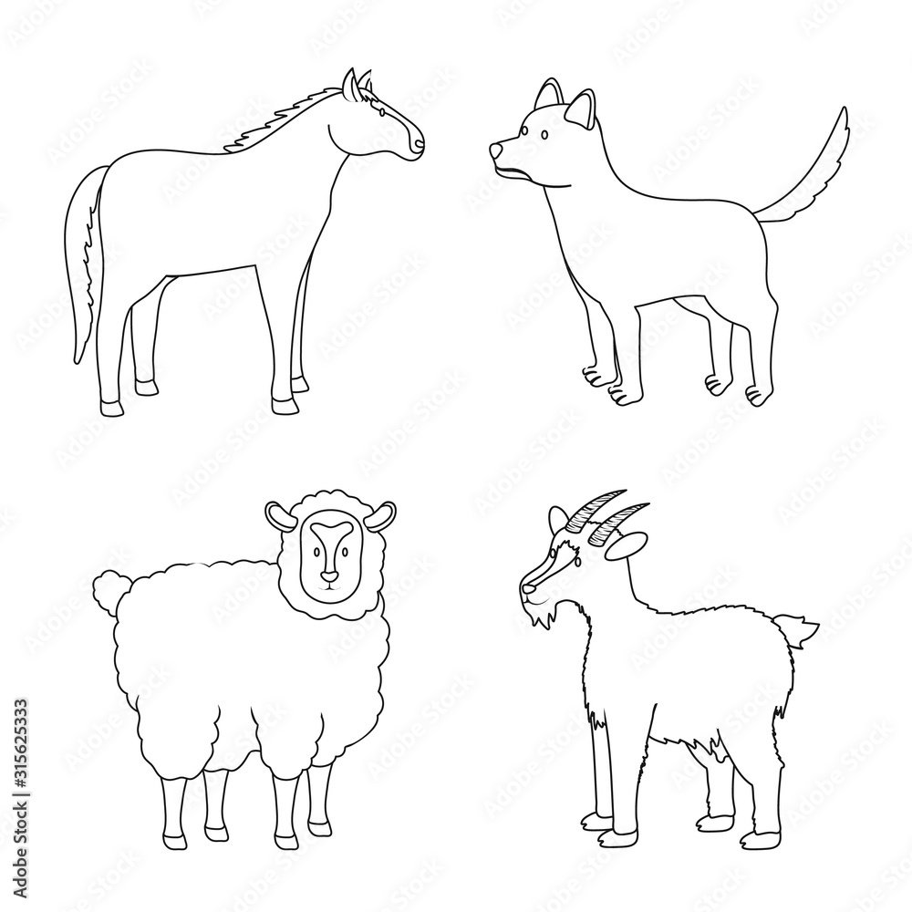 Isolated object of homemade and countryside sign. Collection of homemade and agriculture stock vector illustration.