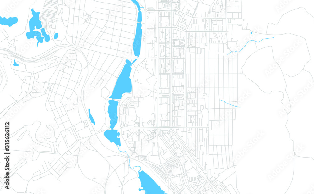 Naklejka premium Miass, Russia bright vector map