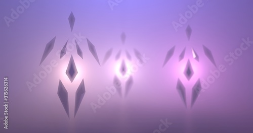 Triple Goddess. The Maiden, The Mother, The Crone. 3d rendered abstract scene. photo