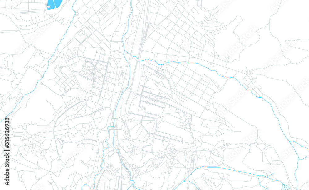 Kislovodsk, Russia bright vector map