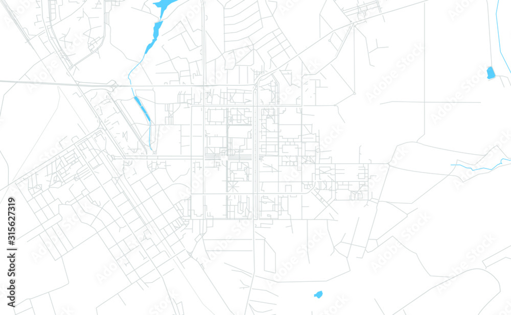 Novomoskovsk, Russia bright vector map