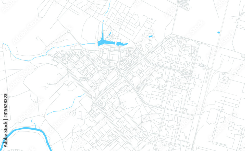 Fototapeta premium Obninsk, Russia bright vector map