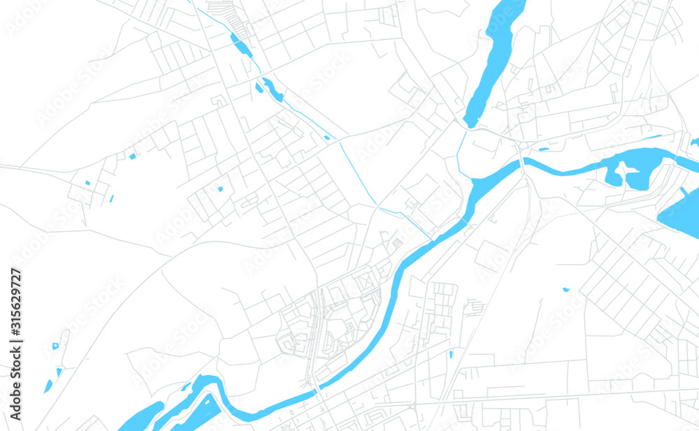 Noginsk, Russia bright vector map