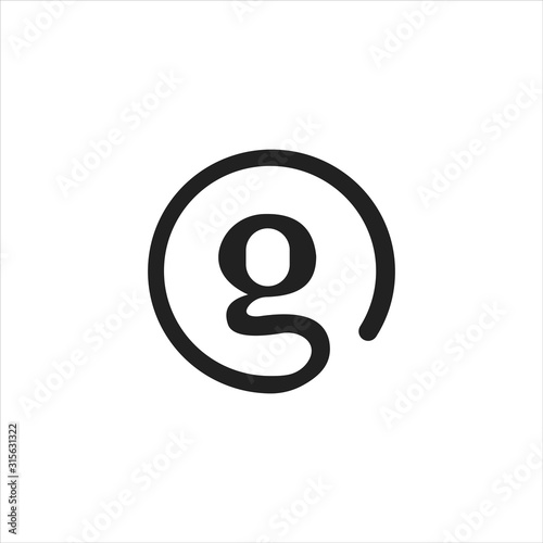 initial letter  g logo vector design