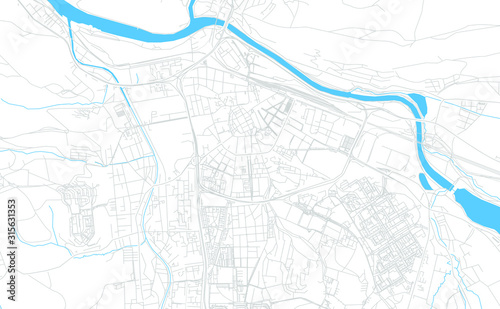 Zilina, Slovakia bright vector map