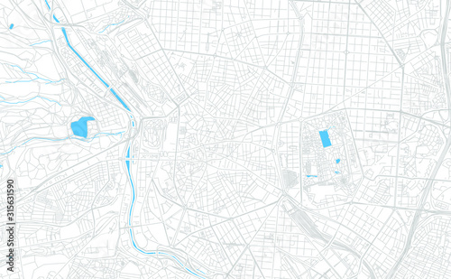 Madrid, Spain bright vector map