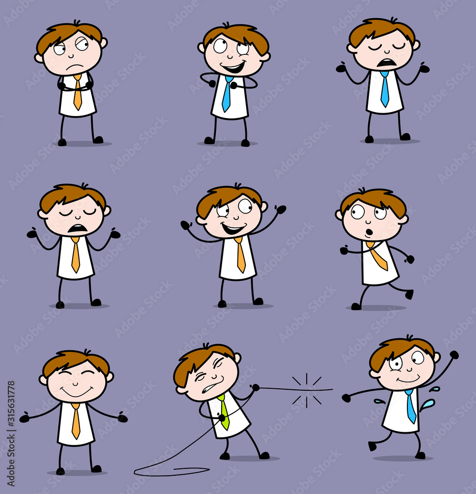 Office Guy - Different Concepts Vector illustrations Office Guy - Different Concepts Vector illustrations