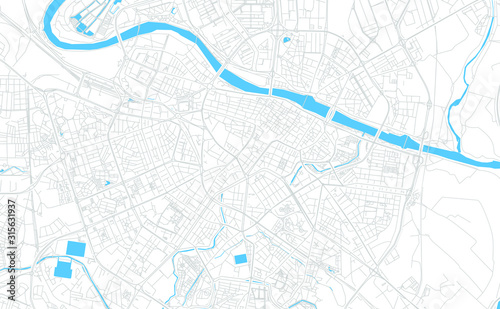 Zaragoza, Spain bright vector map