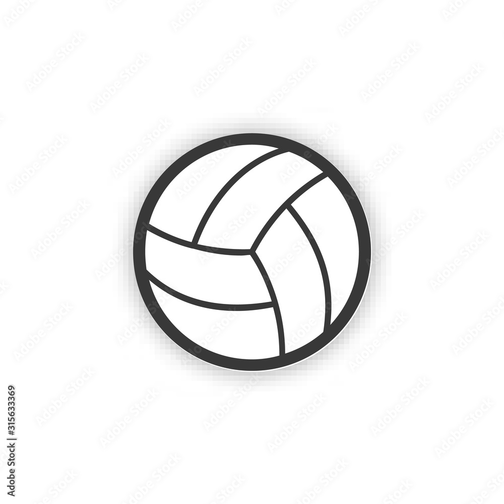 Volleyball ball icon. Stock vector illustration isolated on white background.