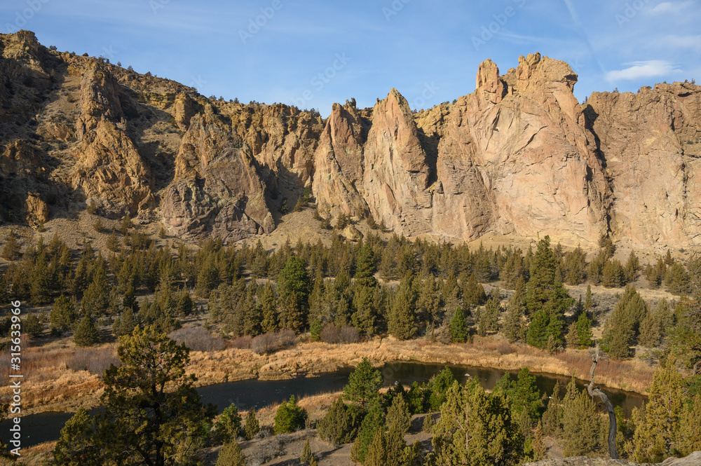 Cliffs of a huge canyon with a river, usa, Beautiful nature Cliffs of a huge canyon with a river, usa, Beautiful nature