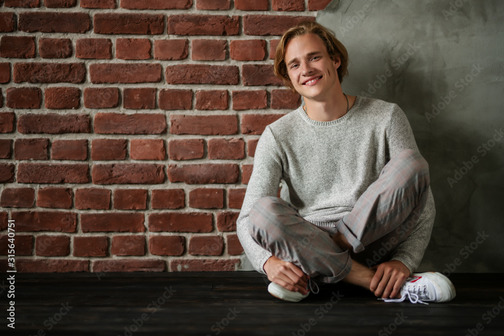 smiling fashionable guy smiling fashionable guy