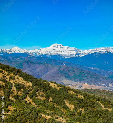 The Snow Capped Pyrenees Mountains in the Huesca region North East Spain © Philip Enticknap